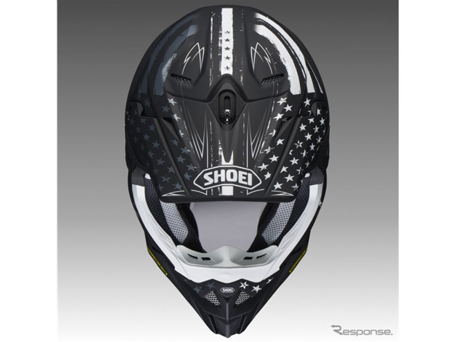 SHOEI、星条旗モチーフのオフロードヘルメット「フェイスフル2