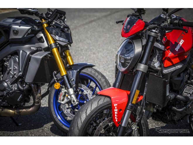 排気量や価格が近くても全く違う！ ヤマハ『MT-09』とドゥカティ
