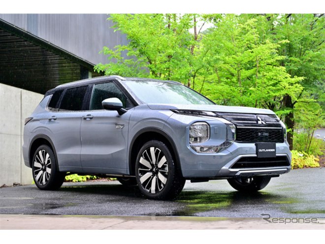 三菱『アウトランダーPHEV』大幅改良、EV航続は106kmに…526万3500円