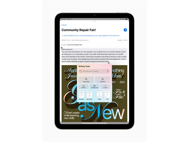 アップルがA17 Pro搭載の新型「iPad mini」を発表、Apple アップルがA17 Pro搭載の新型「iPad mini」を発表、Apple