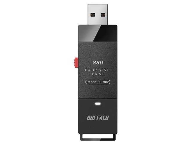 バッファロー、読み込み約1050MB/sのスティック型SSD「SSD