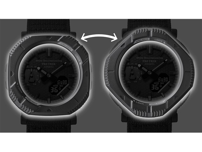 カシオ、White Mountaineeringとコラボしたオールブラックの