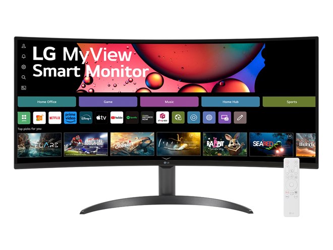 LG、3440×1440表示対応の34型曲面ウルトラワイド液晶「LG MyView Smart Monitor」 - 価格.com