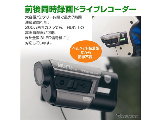 MAXWIN、ヘルメット取付タイプのGPS搭載ドラレコ「MF-BDVR001G」発売 - 価格.com