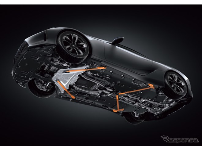 レクサス『LC500』が一部改良、床下ブレース採用でボディ剛性を向上