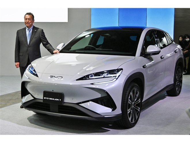 BYDが新型SUVの「シーライオン7」を発表 2025年春に日本導入【東京 