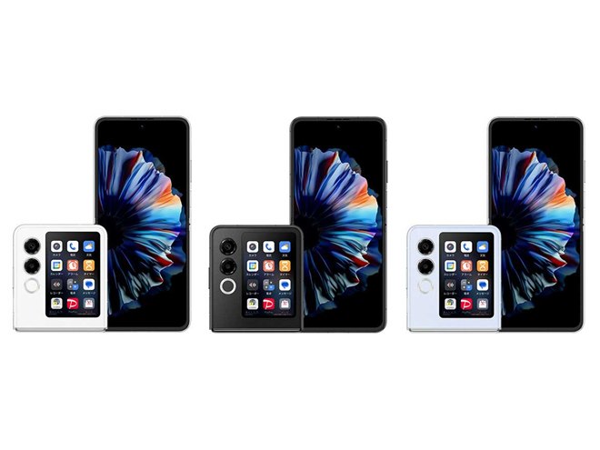 ワイモバイル、長方形の約3型サブ画面を搭載した縦折りスマホ