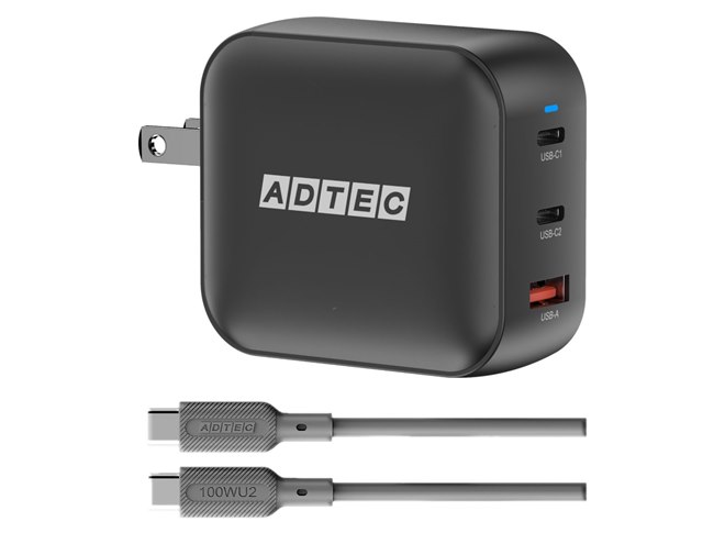 アドテック、複数のデバイスに対応した充電器「APD-V100AC2