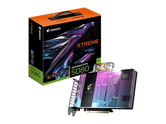 GIGABYTE、「GeForce RTX 5080」を搭載した水冷対応ビデオカード2機種