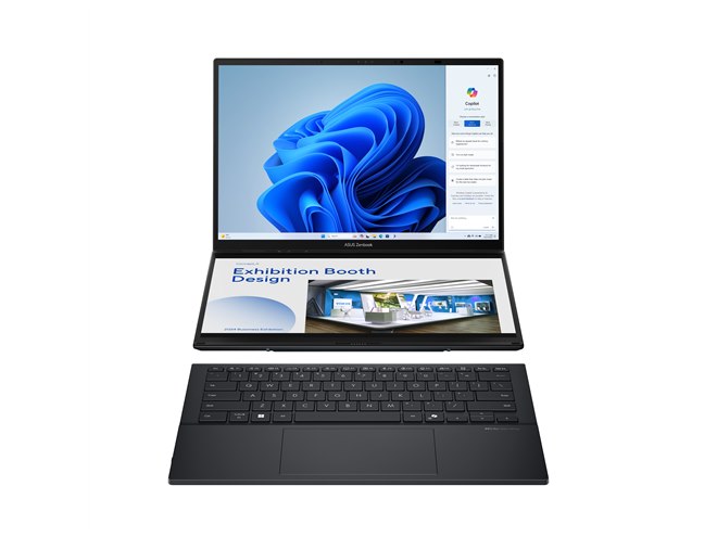 ASUS、「Core Ultra 9 285H」を搭載した14型デュアルディスプレイPC
