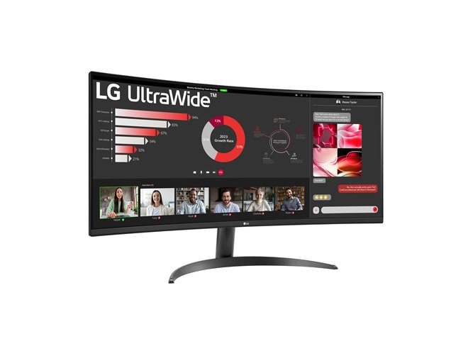 LG、複数デバイスの画面も分割表示可能な34型曲面ウルトラワイド
