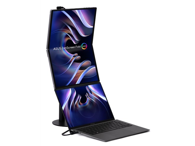 フルHD モバイルモニター 有機EL 341,820円、折りたたみ式の有機ELパネルを採用した17.3型