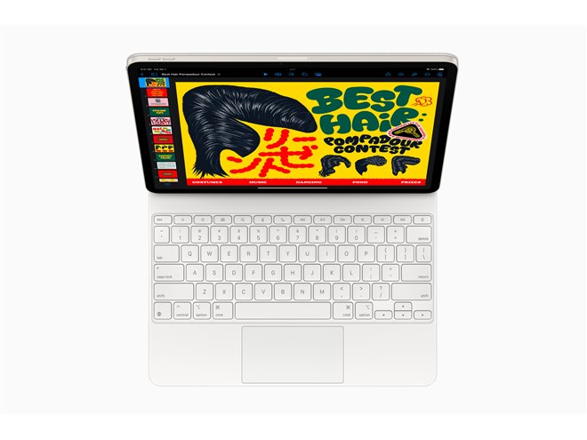 ViPad AirpMagic Keyboardiʔj́A14̃t@NVL[Ƃ傫ȃgbNpbh𑕔