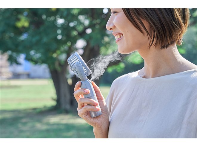 ライフオンプロダクツ、気化熱効果で温度を下げるミストハンディ