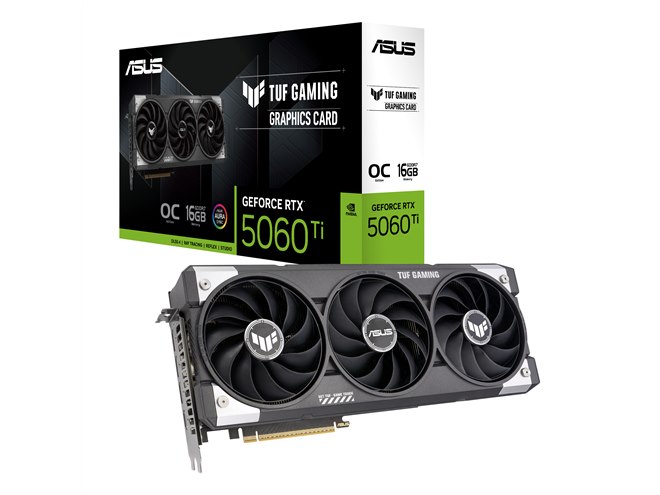 ASUS、「GeForce RTX 5060 Ti 16GB」を搭載したビデオカード3