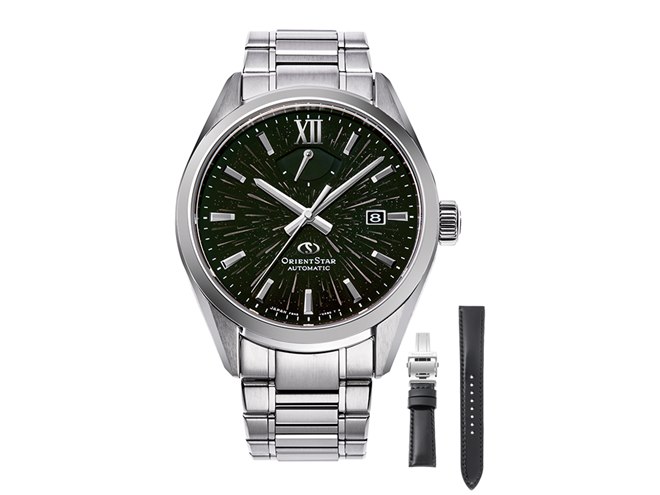 オリエントスター、ペルセウス座流星群をデザインテーマとした「M34 F8