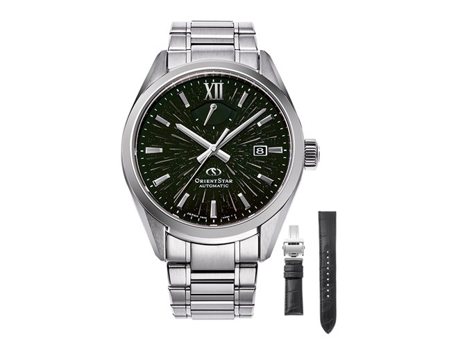 オリエントスター、ペルセウス座流星群をデザインテーマとした「M34 F8