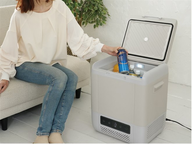 ゆ*様 冷蔵庫 ユアサプライム、車のDC電源が使用できる「どこでも冷凍・冷蔵庫」2