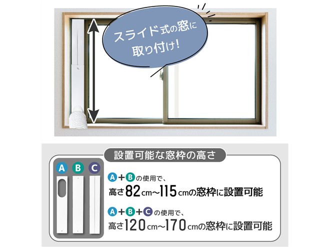 サンコー、工事不要でスリム設計のスポットクーラー「スッキリサイズ 