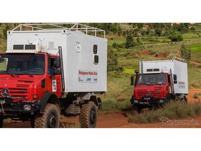 メルセデスベンツの万能車『ウニモグ』、移動診療所としてマダガスカル