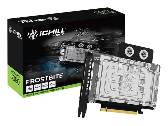 INNO3D、「GeForce RTX 5090/5080」を搭載した水冷対応のビデオ