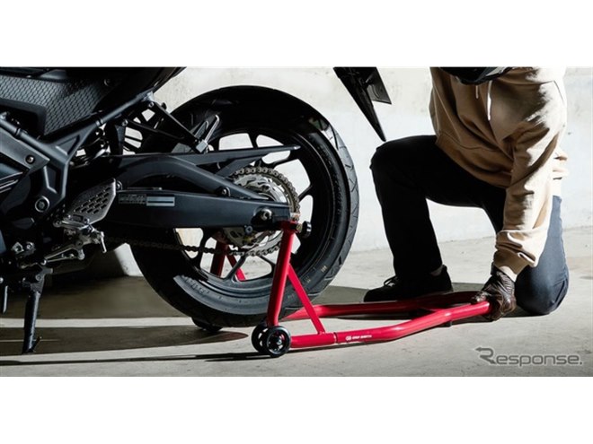 バイクの洗車＆メンテナンスを楽に、耐荷重200kgの「メンテナンス