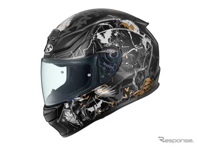 雪舟随縁 モチーフは“コウモリ”、オージーケーカブトのフルフェイスヘルメット