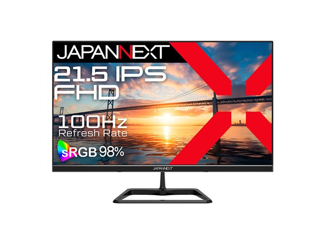 13,980円、エントリー向け21.5型フルHD液晶ディスプレイ「JN-IPS215F2