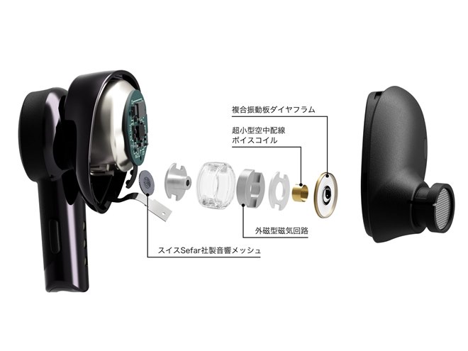 オーテク、ノイキャンを強化した完全ワイヤレスイヤホン最上位
