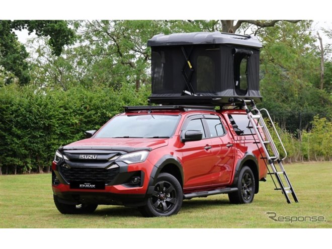 いすゞのピックアップトラック『D-MAX』向け、電動ルーフテント英国