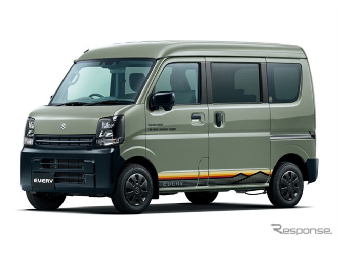 限定価格 新車外 DA17V エブリイ Jリミテッド ブラック フロントバンパー 遊べる『エブリイ』登場！ ブラックバンパー＆専用デカールの「J