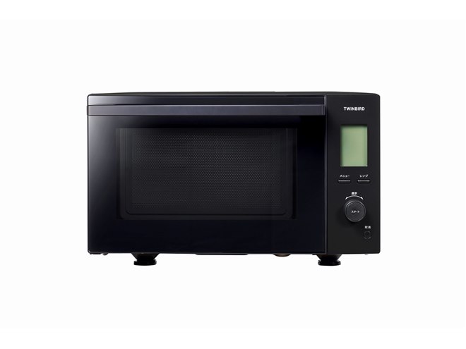 ツインバード、赤外線センサーを搭載したフラット庫内23Lの電子レンジ