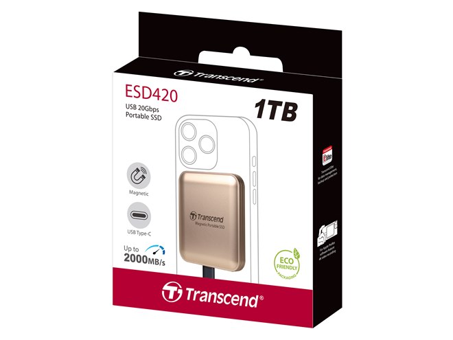 Transcend ESD420 1TB ポータブルSSD【MagSafe対応】 トランセンド、MagSafe対応のポータブルSSD「ESD420」 - 価格.com