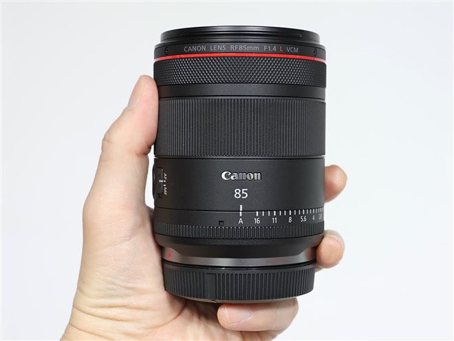 Canon 単焦点レンズ 日本製 キヤノン、開放F値1.4の大口径広角単焦点レンズ「RF85mm F1.4 L