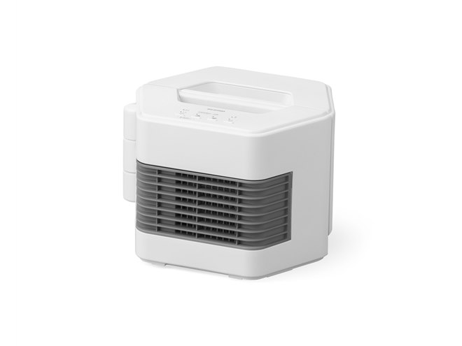 セラミックファンヒーター送風機 アイリスオーヤマ、2つの送風口を自在に調整して使える「セラミック