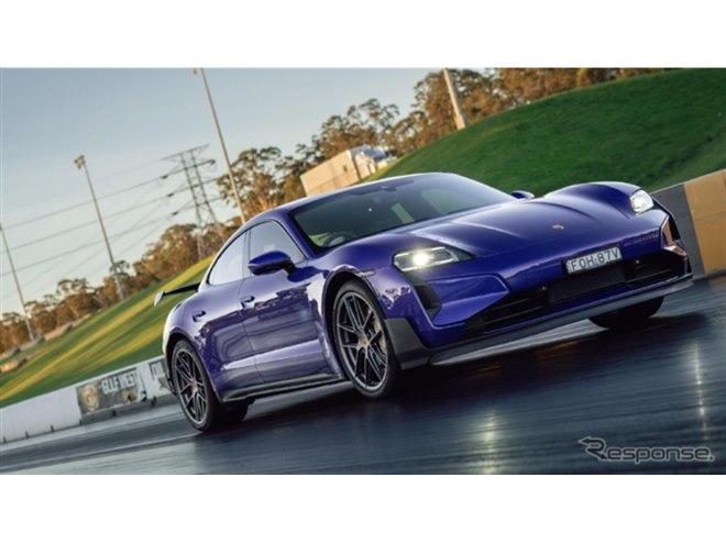 1100馬力超のポルシェ『タイカン ターボ GT』、0-400m加速9.083秒…豪州