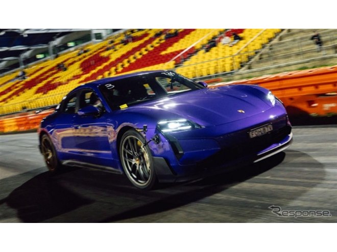 1100馬力超のポルシェ『タイカン ターボ GT』、0-400m加速9.083秒…豪州