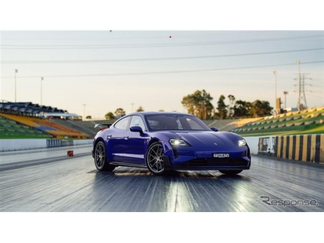 1100馬力超のポルシェ『タイカン ターボ GT』、0-400m加速9.083秒…豪州