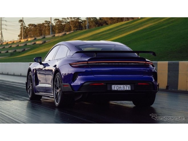 1100馬力超のポルシェ『タイカン ターボ GT』、0-400m加速9.083秒…豪州