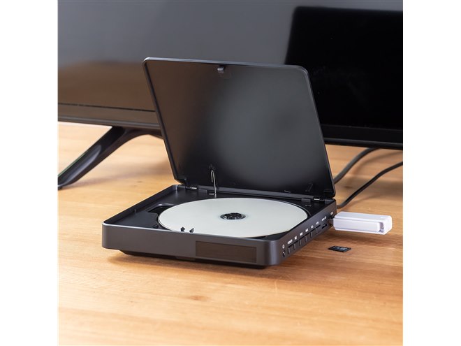 サンワ、AVコネクター出力にも対応したDVD・CD・メディアプレーヤー