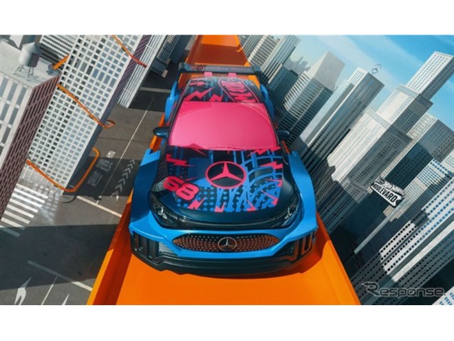 メルセデスベンツ『CLA』新型、実物大「Hot Wheels」に…アート作品を