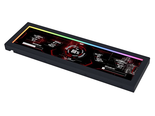 モニター/8.8インチ/サブモニター/セカンドモニター/送料無料[61] Lian Li、PCケース内にも設置可能な8.8型で1920×480表示のサブ液晶