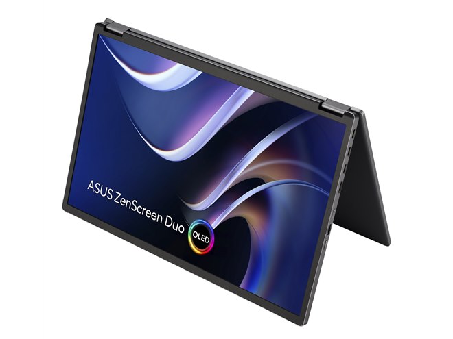 ASUS、2枚の14型有機ELパネルを搭載したポータブルモニター「ZenScreen