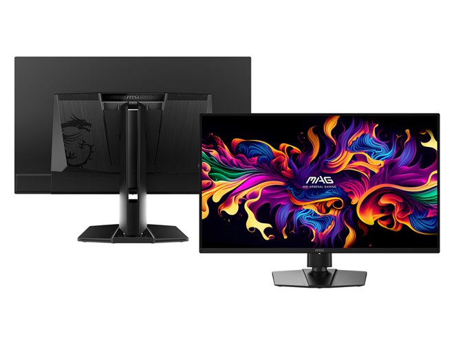 MSI、QD-OLEDを搭載した4K/165Hzゲーミングモニターの31.5型/26.5型