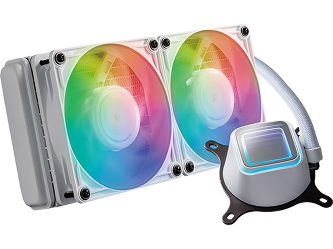 玄人志向、簡易水冷CPUクーラー「KURO-AIOWC/V2シリーズ」にホワイト