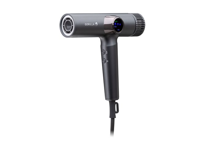 ドウシシャ、最大風速約63.91m/秒の“爆風”ヘアドライヤー「ゴリラの