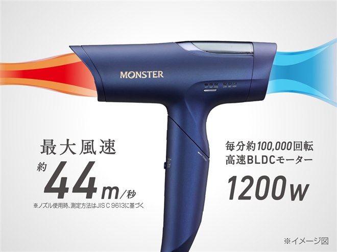 コイズミ、コード込みで約445gの軽量コンパクトなハイスピード