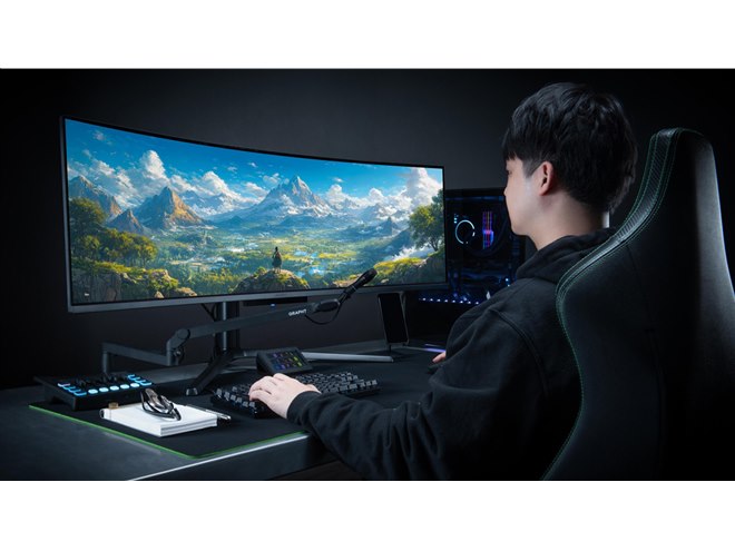 MSY、49型QD-OLEDの湾曲ウルトラワイドゲーミングモニター「GR4924COEL