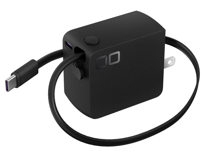 CIO、USB Type-Cコードリール一体型急速充電器「NovaPort DUOII 45W2C