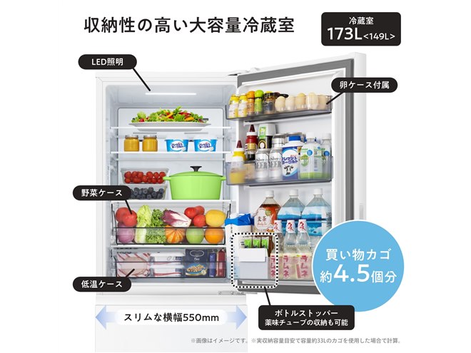 ハイセンス、高さ142cmで奥まで手が届きやすい257Lの2ドア冷蔵庫「HR